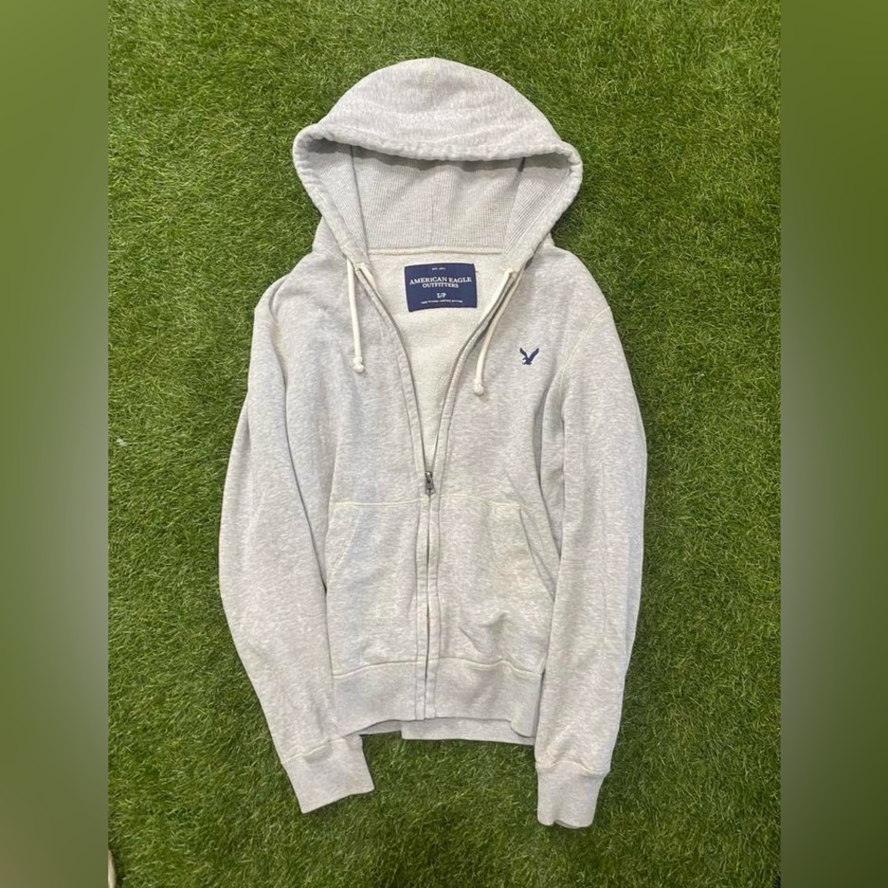 American eagle Gray Zip-Up Hoodie